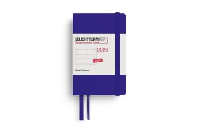 LEUCHTTURM WEEKLY PLANNER 2026 MINI A7 HC 12 MONTHS INK 372735